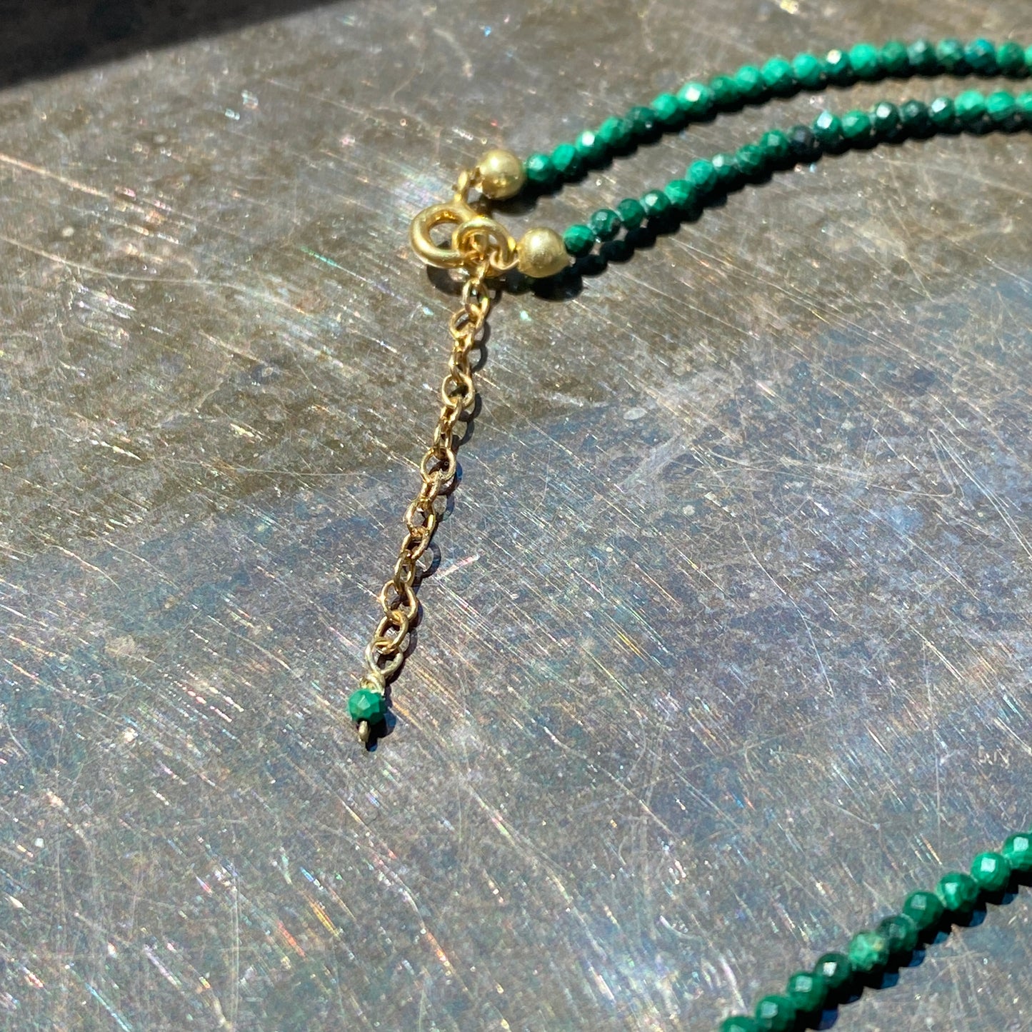 Malachit Halskette | Gold